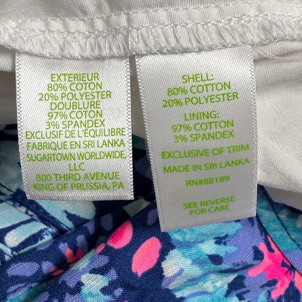 Lilly Pulitzer Nicki Skort Deep Indigo Gypsea Girl Pink Blue Skirt W2179 Sz 12 - Picture 12 of 13